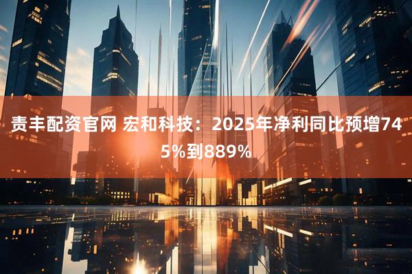 责丰配资官网 宏和科技：2025年净利同比预增745%到889%